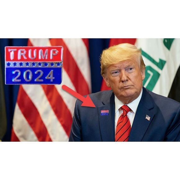 TRUMP 2024 LAPEL PIN Collector’s Item President Donald Trump Campaign Pin NEW - Picture 2 of 5